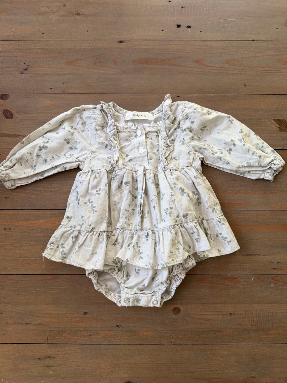 Hi Bye Bebe Baby Floral Ruffle Dress - Size Small (Up to 18 Pounds) 6-12 Months